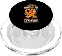 I Wear Orange for My Sister in Law Sclérose en plaques PopSockets PopGrip pour MagSafe
