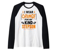 I Wear Orange for My Stepson COPD Warrior Sensibilisation à la COPD Manche Raglan