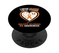 I Wear Orange for My Stepson Sensibilisation à la sclérose en plaques PopSockets PopGrip Adhésif
