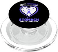 I Wear Pervenche for My Father in Law Stomach Cancer PopSockets PopGrip pour MagSafe