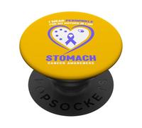 I Wear Pervenche for My Mother in Law Stomach Cancer PopSockets PopGrip Adhésif