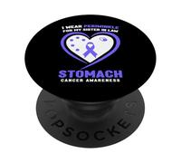 I Wear Pervenche for My Sister in Law Stomach Cancer PopSockets PopGrip Adhésif