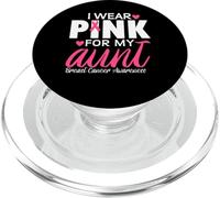 I Wear Pink for My Aunt Cancer Sensibilisation au Cancer du Sein PopSockets PopGrip pour MagSafe