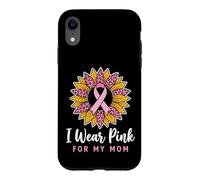 I Wear Pink for My Mom Breast Cancer Awareness Coque pour iPhone XR