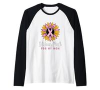 I Wear Pink for My Mom Breast Cancer Awareness Manche Raglan