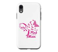 I Wear Pink for My Mom Breast Cancer Awareness Supporter Coque pour iPhone XR