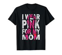I Wear Pink for My Mom Breast Cancer Awareness Supporter T-Shirt Graphique avec Valeur