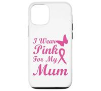 I Wear Pink for My Mum Ribbon Breast Cancer Awareness Coque pour iPhone 12/12 Pro