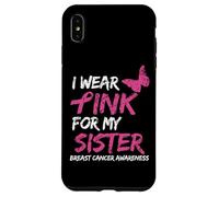 I Wear Pink for My Sister Breast Cancer Awareness Ribbon Coque pour iPhone XS Max