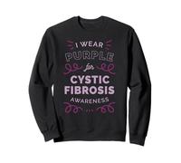 I Wear Purple for Cystic Fibrosis Awareness Walk Meme Sweatshirt