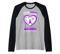 I Wear Purple for My Grandson Aicardi Syndrome de Sensibilisation Violet Manche Raglan