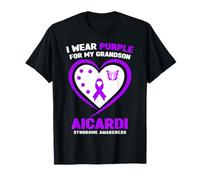 I Wear Purple for My Grandson Aicardi Syndrome de Sensibilisation Violet T-Shirt