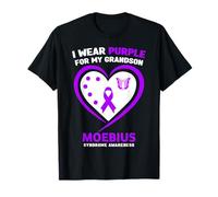 I Wear Purple for My Grandson Moebius Syndrome de Sensibilisation à Moebius T-Shirt