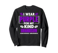 I Wear Purple for My Grandson Sarcoïdose Sensibilisation à la sarcoïdose Sweatshirt