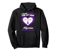 I Wear Purple for My Mom Migraine Sensibilisation aux maux de tête Sweat à Capuche