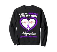 I Wear Purple for My Mom Migraine Sensibilisation aux maux de tête Sweatshirt