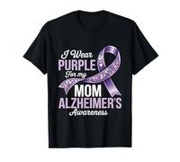 I Wear Purple For My Mom Sensibilisation à la maladie d'Alzheimer T-Shirt