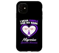 I Wear Purple for My Nana Migraine Sensibilisation aux maux de tête Coque pour iPhone 11