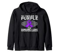 I Wear Purple for Someone I Love Testicular Cancer Awareness Sweat à Capuche