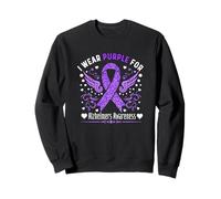 I Wear Purple Ruban de Sensibilisation à la maladie d'Alzheimer Violet Sweatshirt