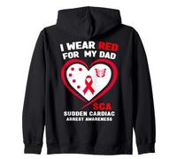I Wear Red for My Dad SCA Sensibilisation à l'arrêt Cardiaque soudain Sweat à Capuche