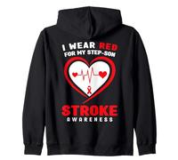 « I Wear Red for My Step-Son Stroke Awareness » Sweat à Capuche