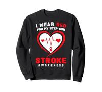 « I Wear Red for My Step-Son Stroke Awareness » Sweatshirt