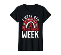 I Wear Red for Red Ribbon Week Sensibilisation au SIDA au VIH T-Shirt Graphique avec Valeur