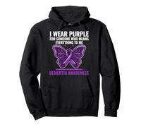 I Wear Ruban de Sensibilisation à la démence Violet Sweat à Capuche