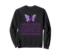 I Wear Ruban de Sensibilisation à la démence Violet Sweatshirt