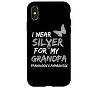 I WEAR SILVER FOR MY GRANDPA PARKINSON'S DISEASE AWARENESS Coque pour iPhone X/XS