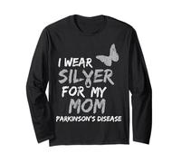 I Wear Silver for My MOM Parkinson's Disease Awareness Manche Longue