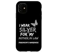 I Wear Silver for My Mother in Law Parkinson's Awareness Coque pour iPhone 11