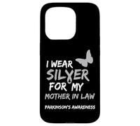 I Wear Silver for My Mother in Law Parkinson's Awareness Coque pour iPhone 15 Pro
