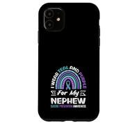 I Wear Teal and Purple for My Neveu Suicide Prevention Coque pour iPhone 11