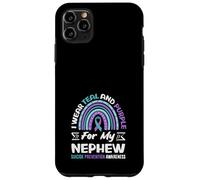 I Wear Teal and Purple for My Neveu Suicide Prevention Coque pour iPhone 11 Pro Max