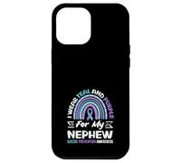 I Wear Teal and Purple for My Neveu Suicide Prevention Coque pour iPhone 12 Pro Max