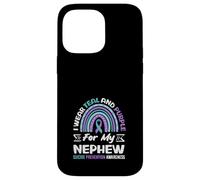 I Wear Teal and Purple for My Neveu Suicide Prevention Coque pour iPhone 14 Pro Max