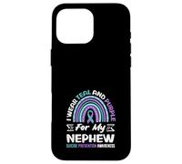I Wear Teal and Purple for My Neveu Suicide Prevention Coque pour iPhone 16 Pro Max
