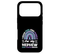 I Wear Teal and Purple for My Neveu Suicide Prevention Coque pour iPhone 17 Pro