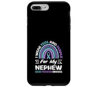 I Wear Teal and Purple for My Neveu Suicide Prevention Coque pour iPhone 7 Plus/8 Plus