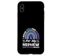 I Wear Teal and Purple for My Neveu Suicide Prevention Coque pour iPhone XS Max
