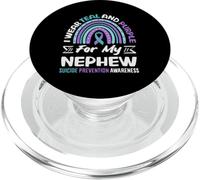 I Wear Teal and Purple for My Neveu Suicide Prevention PopSockets PopGrip pour MagSafe