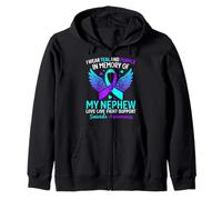 I Wear Teal and Purple for My Neveu Suicide Prevention Sweat à Capuche