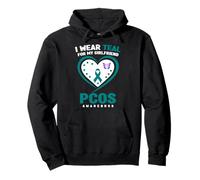 I Wear Teal for My Girlfriend Sensibilisation au SOPK Sweat à Capuche