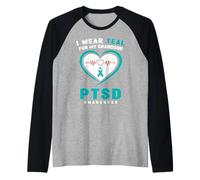 I Wear Teal for My Grandson Sensibilisation au SSPT Manche Raglan