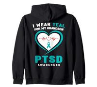 I Wear Teal for My Grandson Sensibilisation au SSPT Sweat à Capuche