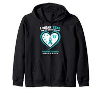 I Wear Teal for My Sister in Law Sensibilisation au Cancer de l'ovaire Sweat à Capuche