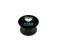 I Wear Teal for My Sister in Law Sensibilisation PTSD PopSockets PopGrip Adhésif