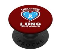 « I Wear White for My Daughter in Law Lung Cancer Awareness » PopSockets PopGrip Adhésif